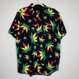 Spencer’s Hawaiian Summer Beach Men’s Button Down Shirt, Sz Large